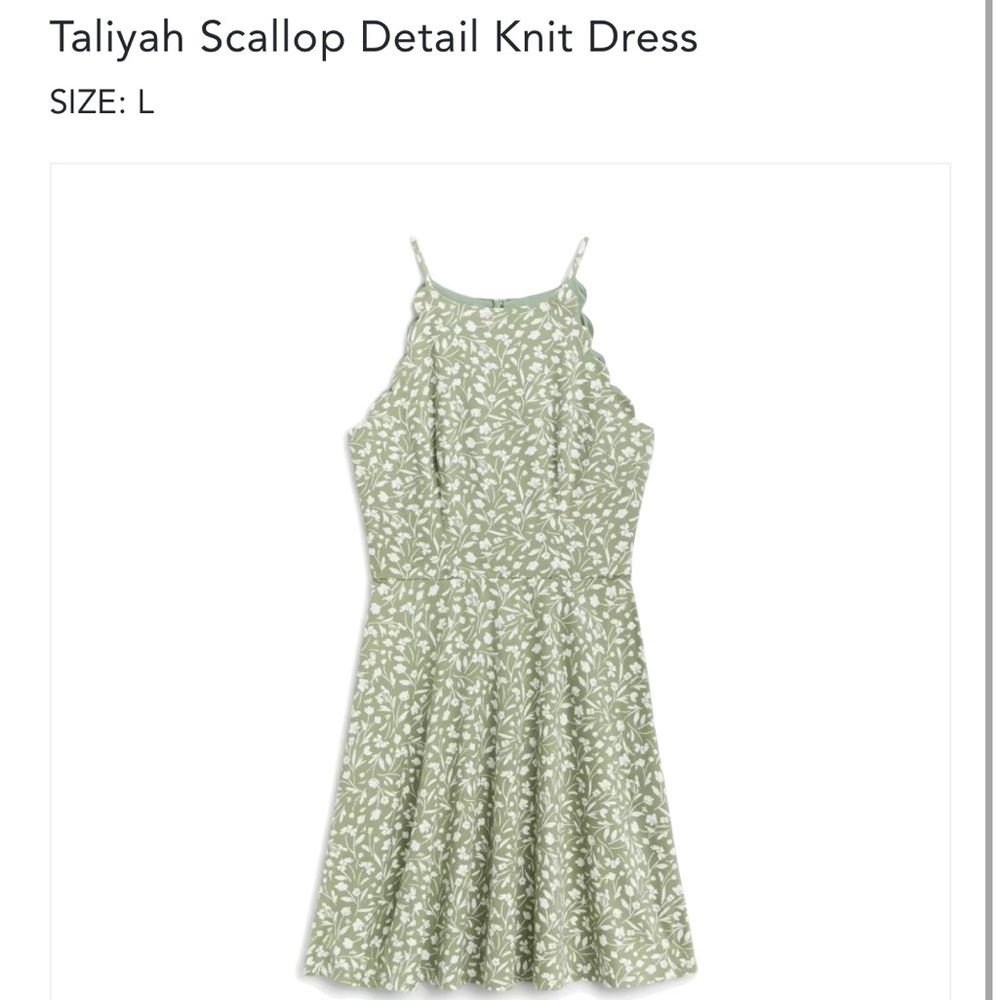 scallop detail knit dress